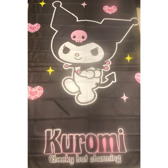 Sanrio Kuromi Cheeky But Charming Shower Curtain 72x72 Mildew Resistant - Picture 1 of 3